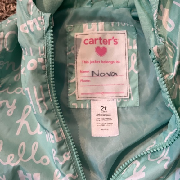 Carters 2T toddler rain jacket - Picture 4 of 6